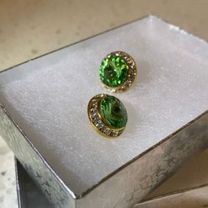 Swarovski Green Crystal Earrings